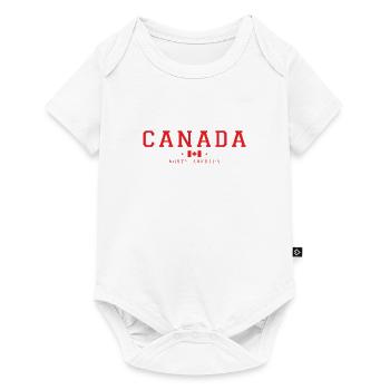 Canada - Baby Premium Kurzarmbody - Weiß - Vorne