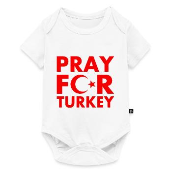 Pray for turkey - Body à manches courtes Premium Bébé - blanc - Devant
