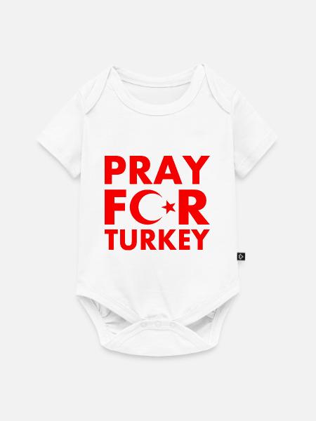 Pray for turkey - Baby Premium Kurzarmbody - Weiß