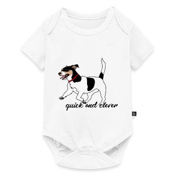Hund - Baby Premium Kurzarmbody - Weiß - Vorne