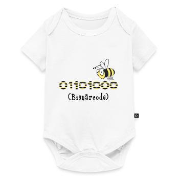 code binaire informatique cadeau de miel d'abeille - Body à manches courtes Premium Bébé - blanc - Devant