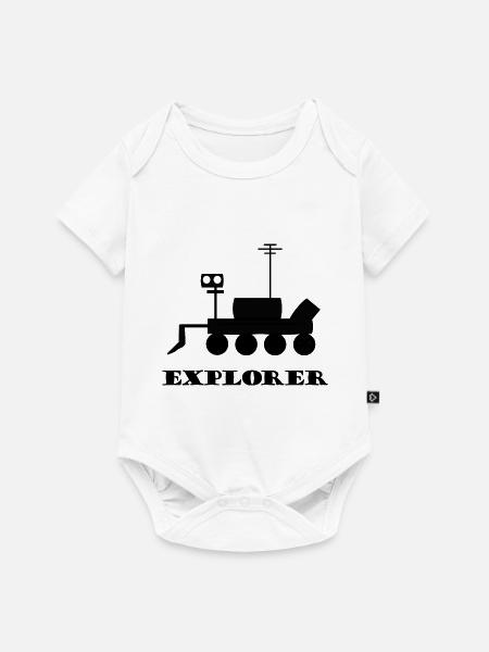 Weltraum Mission Mars - Baby Premium Kurzarmbody - Weiß