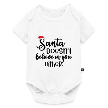 Le Père Noël ne croit pas en vous non plus - Body à manches courtes Premium Bébé - blanc - Devant