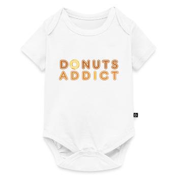 Donuts addict gold - Body à manches courtes Premium Bébé - blanc - Devant