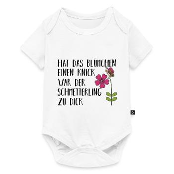Blumen Garten Spruch Lustig Geschenkidee - Baby Premium Kurzarmbody - Weiß - Vorne
