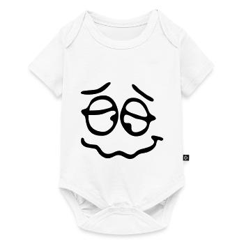 Funny Face, Cartoon Face, Trickfilm, Smiley - Body à manches courtes Premium Bébé - blanc - Devant