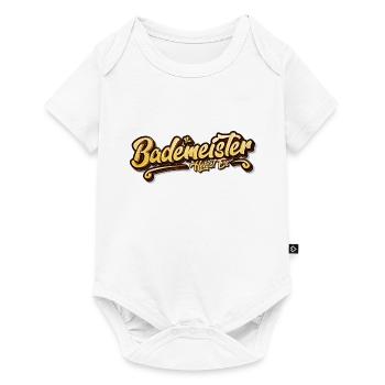 Lustig 🥰! Bademeister heißt es - Baby Premium Kurzarmbody - Weiß - Vorne