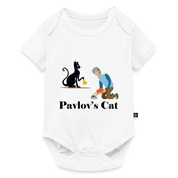 Le chat de Pavlov - Drôle de psychologie - Body à manches courtes Premium Bébé - blanc - Devant
