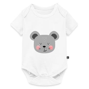 Conception mignonne d'enfants de souris grise - Body à manches courtes Premium Bébé - blanc - Devant