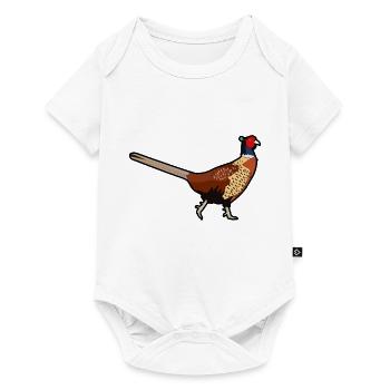 Faisan Forêt à motifs de la Forêt-Noire - Body à manches courtes Premium Bébé - blanc - Devant