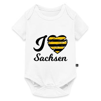 Ich liebe Sachsen - Baby Premium Kurzarmbody - Weiß - Vorne