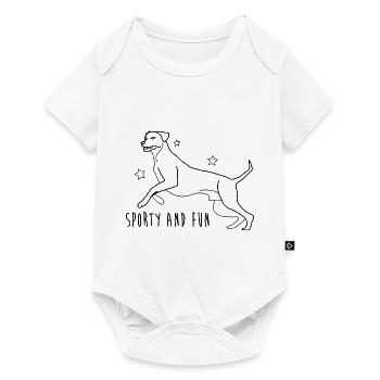 Hund - Baby Premium Kurzarmbody - Weiß - Vorne