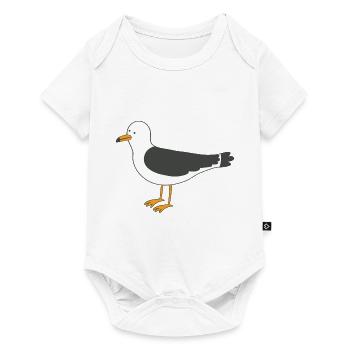 Möwe - Baby Premium Kurzarmbody - Weiß - Vorne