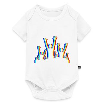 Glitch Party – Festival Style - Baby Premium short-sleeve bodysuit - white - Front