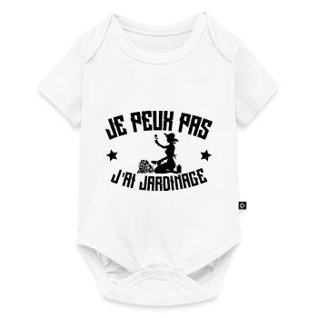 Je Peux Pas J'ai Jardin Cadeau De Jardinage - Body à manches courtes Premium Bébé - blanc - Devant