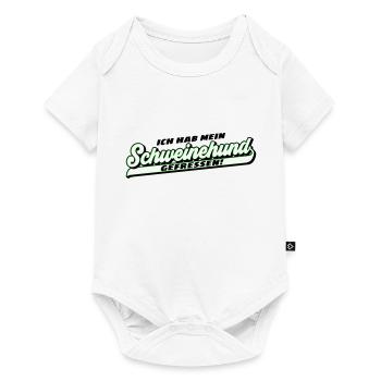 Farben änderbar | Schweinehund gefressen | mollig - Baby Premium Kurzarmbody - Weiß - Vorne