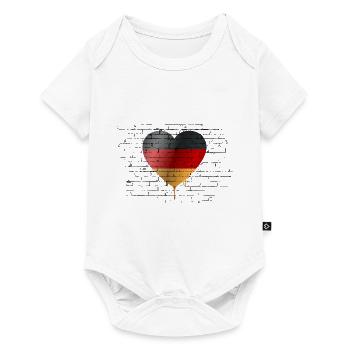 Germany Flag German Flag Heart Home - Baby Premium short-sleeve bodysuit - white - Front