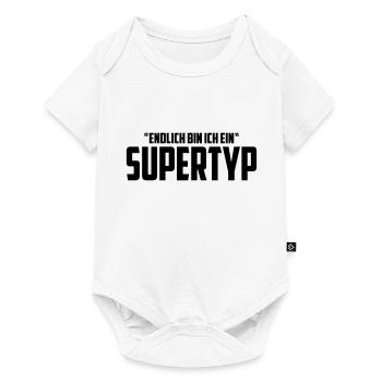 Endlich bin ich ein Supertyp | Farbe änderbar - Baby Premium Kurzarmbody - Weiß - Vorne