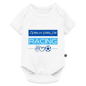 Football racing club de Strasbourg ballon - Body à manches courtes Premium Bébé - blanc - Devant