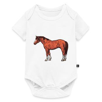 Pferde - Baby Premium Kurzarmbody - Weiß - Vorne