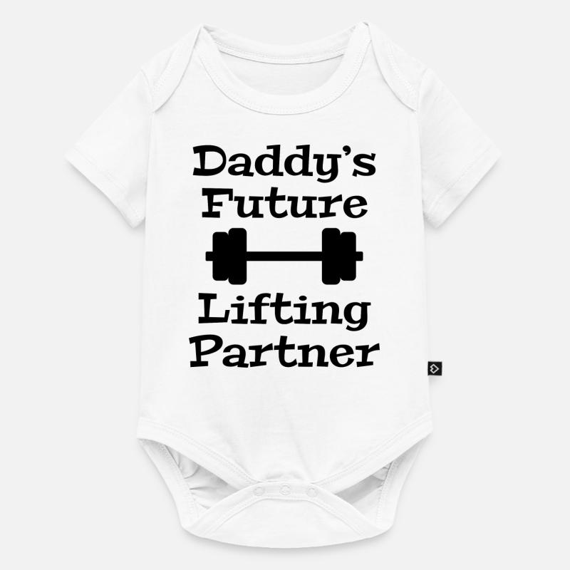 Daddy's Future Lifting Partner - Baby Premium short-sleeve bodysuit - white