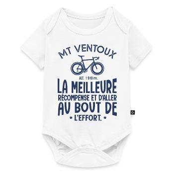vélo ventoux cadeau papa maman cycliste velo - Body à manches courtes Premium Bébé - blanc - Devant