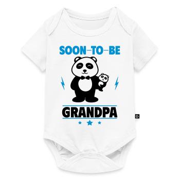 Soon Grandpa – Motif de panda amusant pour le futur grand-père - Body à manches courtes Premium Bébé - blanc - Devant