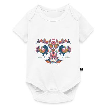 Vögel - Baby Premium Kurzarmbody - Weiß - Vorne