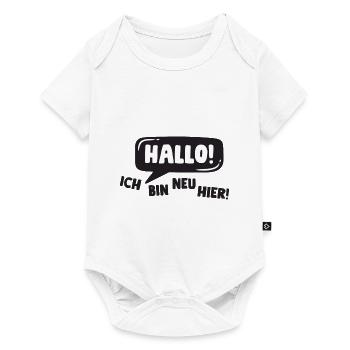 Hallo! Ich bin neu hier! - Baby Premium Kurzarmbody - Weiß - Vorne
