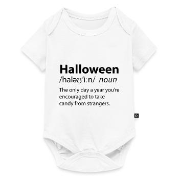 Halloween Funny Dictionary Définition - Body à manches courtes Premium Bébé - blanc - Devant