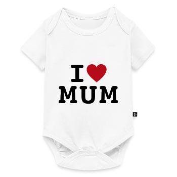 I love Mum Mother's Day Mama Gift Women's Heart - Baby Premium short-sleeve bodysuit - white - Front