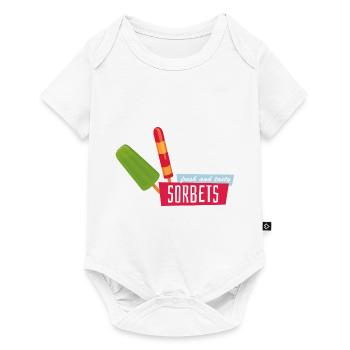 Sommer - Baby Premium Kurzarmbody - Weiß - Vorne