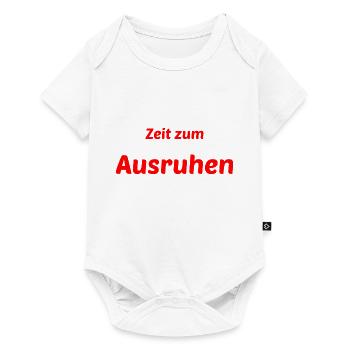Ausruhen Entspannung Entspannen Ruhe Wochenende - Baby Premium Kurzarmbody - Weiß - Vorne