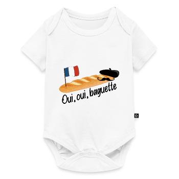 Oui Oui Baguette - Funny French Food - Baby Premium short-sleeve bodysuit - white - Front