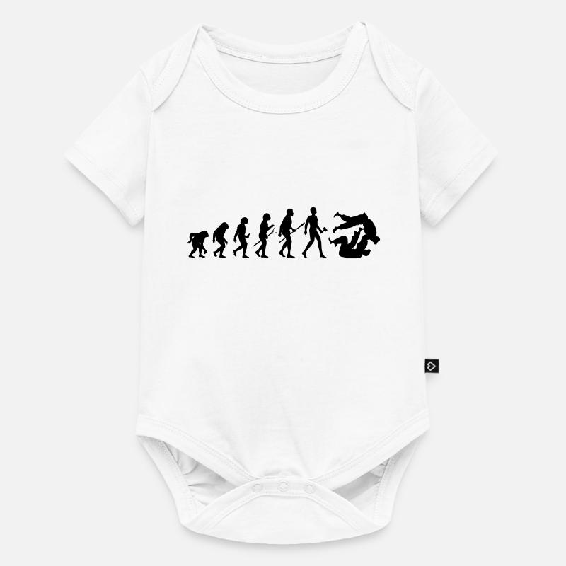 Évolution Judo | | d’arts martiaux Couleur modifiable - Body à manches courtes Premium Bébé - blanc