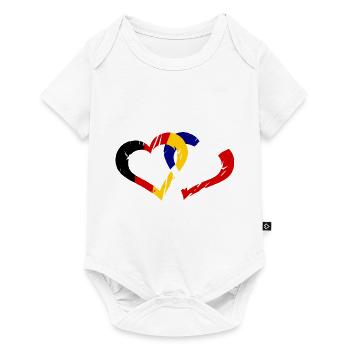 Français Amour allemand - Body à manches courtes Premium Bébé - blanc - Devant
