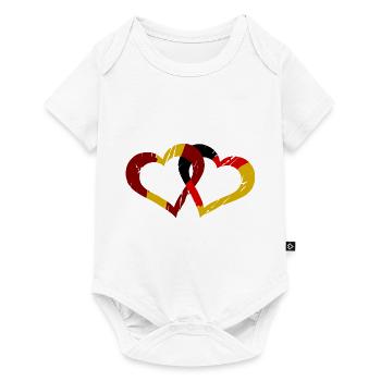 Amour espagnol allemand - Body à manches courtes Premium Bébé - blanc - Devant