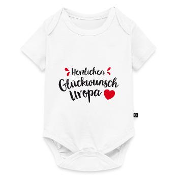 Herzlichen Glückwunsch Uropa - Baby Premium Kurzarmbody - Weiß - Vorne