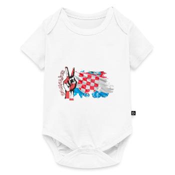 Kroatien Kroatisch Hrvatska Kroaten Kroaten Kroaten - Baby Premium Kurzarmbody - Weiß - Vorne