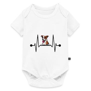 Jack Russell Terrier Mama Heartbeat Peeking - Baby Premium short-sleeve bodysuit - white - Front