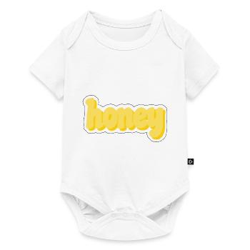 Honey - Baby Premium Kurzarmbody - Weiß - Vorne