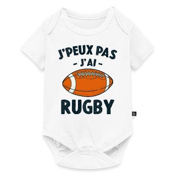 Je Peux Pas J'ai Rugby - Body à manches courtes Premium Bébé - blanc - Devant