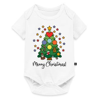 Joyeux Noël Sapin de Noël - Body à manches courtes Premium Bébé - blanc - Devant