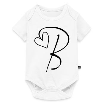 Letter B Letter B Calligraphy - Baby Premium short-sleeve bodysuit - white - Front