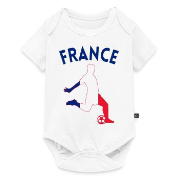 Gift idea Football Supporter France - Baby Premium short-sleeve bodysuit - white - Front