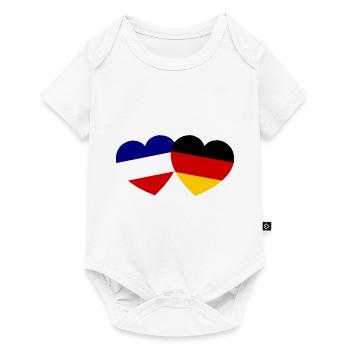 Frankreich Deutschland Freundschaft - Baby Premium Kurzarmbody - Weiß - Vorne