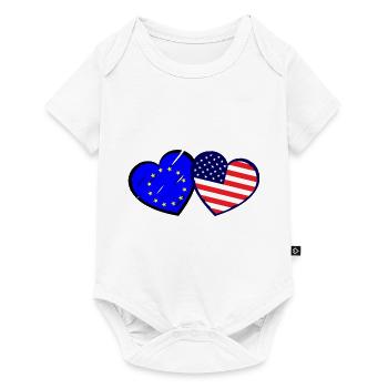 L’amour américain de l’Europe - Body à manches courtes Premium Bébé - blanc - Devant