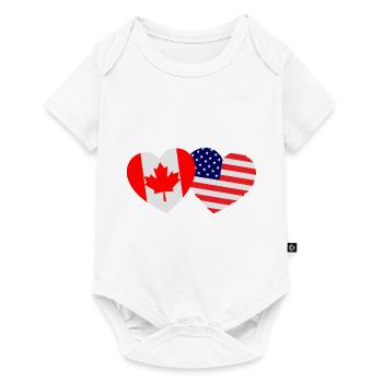 USA and Canada Love - Baby Premium short-sleeve bodysuit - white - Front