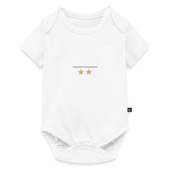 Weltmeister 2 Sterne - Baby Premium Kurzarmbody - Weiß - Vorne