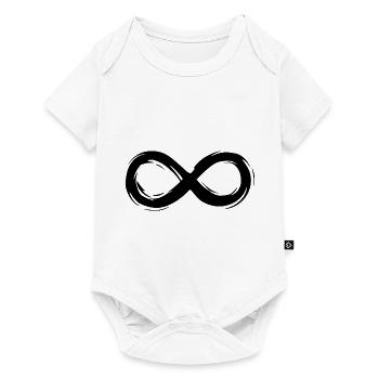 Infinity sign icon in black - Baby Premium short-sleeve bodysuit - white - Front
